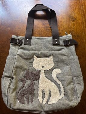 Brown & Cream Cat Tote Bag for Pet Lovers